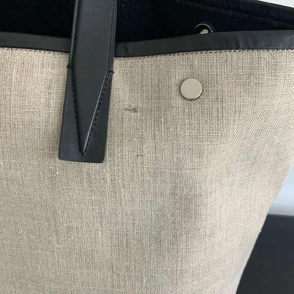 Vince black croc stamped tote - Picture 3 of 12